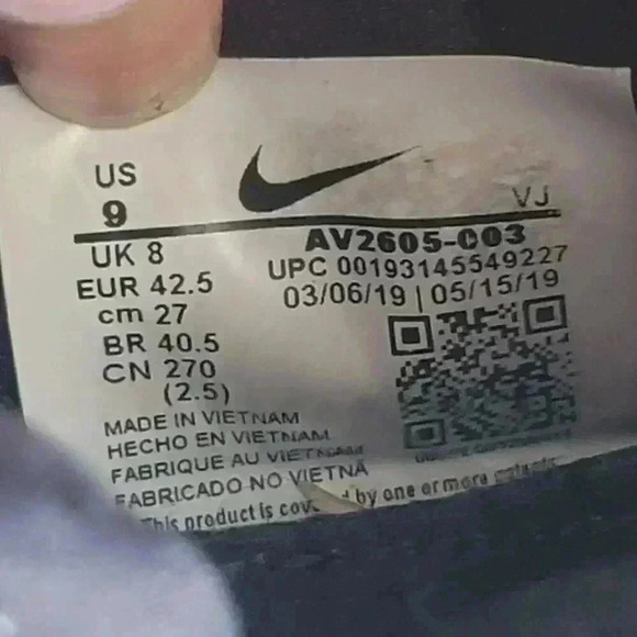 Nike React Presto Ghost Shoes 2019 Black White Men's Size 9 US- AV2605-003 - Picture 5 of 8